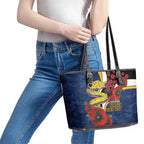 Parramatta Eels ANZAC Personalised Leather Tote Bag Lest We Forget Poppy Camo