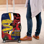 Parramatta Eels ANZAC Personalised Luggage Cover Lest We Forget Poppy Camo