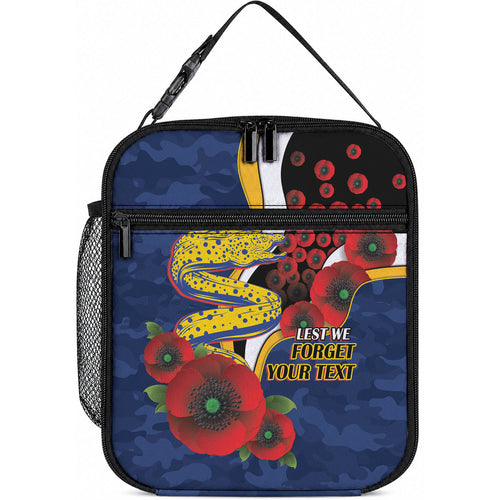 Parramatta Eels ANZAC Personalised Lunch Bag Lest We Forget Poppy Camo