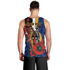 Parramatta Eels ANZAC Personalised Men Tank Top Lest We Forget Poppy Camo