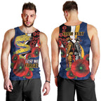 Parramatta Eels ANZAC Personalised Men Tank Top Lest We Forget Poppy Camo