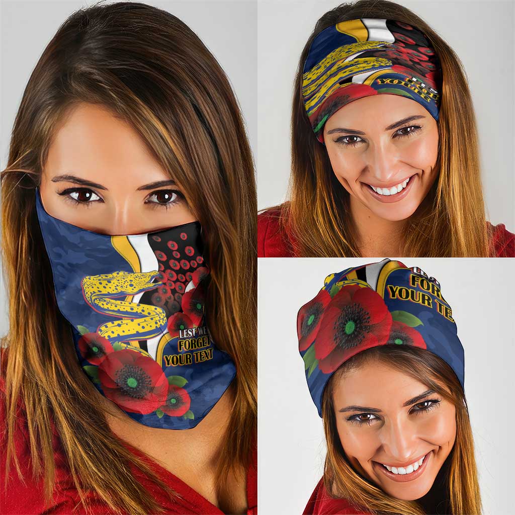 Parramatta Eels ANZAC Personalised Neck Gaiter Lest We Forget Poppy Camo