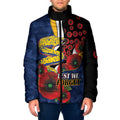 Parramatta Eels ANZAC Personalised Padded Jacket Lest We Forget Poppy Camo