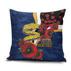 Parramatta Eels ANZAC Personalised Pillow Cover Lest We Forget Poppy Camo