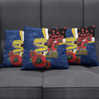 Parramatta Eels ANZAC Personalised Pillow Cover Lest We Forget Poppy Camo
