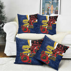 Parramatta Eels ANZAC Personalised Pillow Cover Lest We Forget Poppy Camo