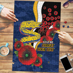 Parramatta Eels ANZAC Personalised Puzzle Lest We Forget Poppy Camo