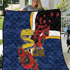 Parramatta Eels ANZAC Personalised Quilt Lest We Forget Poppy Camo