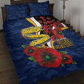 Parramatta Eels ANZAC Personalised Quilt Bed Set Lest We Forget Poppy Camo