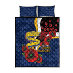 Parramatta Eels ANZAC Personalised Quilt Bed Set Lest We Forget Poppy Camo