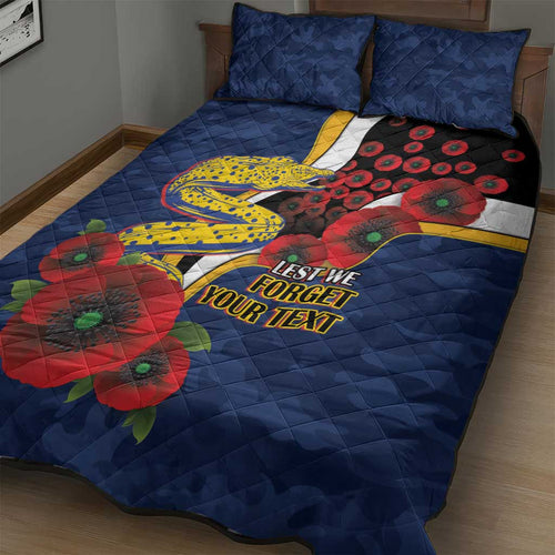 Parramatta Eels ANZAC Personalised Quilt Bed Set Lest We Forget Poppy Camo