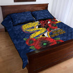 Parramatta Eels ANZAC Personalised Quilt Bed Set Lest We Forget Poppy Camo