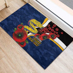 Parramatta Eels ANZAC Personalised Rubber Doormat Lest We Forget Poppy Camo