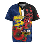 Parramatta Eels ANZAC Personalised Rugby Jersey Lest We Forget Poppy Camo