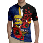 Parramatta Eels ANZAC Personalised Rugby Jersey Lest We Forget Poppy Camo