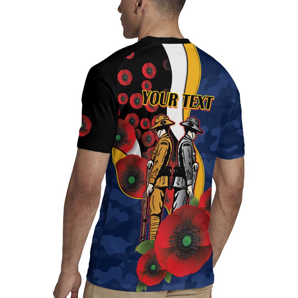 Parramatta Eels ANZAC Personalised Rugby Jersey Lest We Forget Poppy Camo