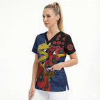 Parramatta Eels ANZAC Personalised Scrub Top Lest We Forget Poppy Camo