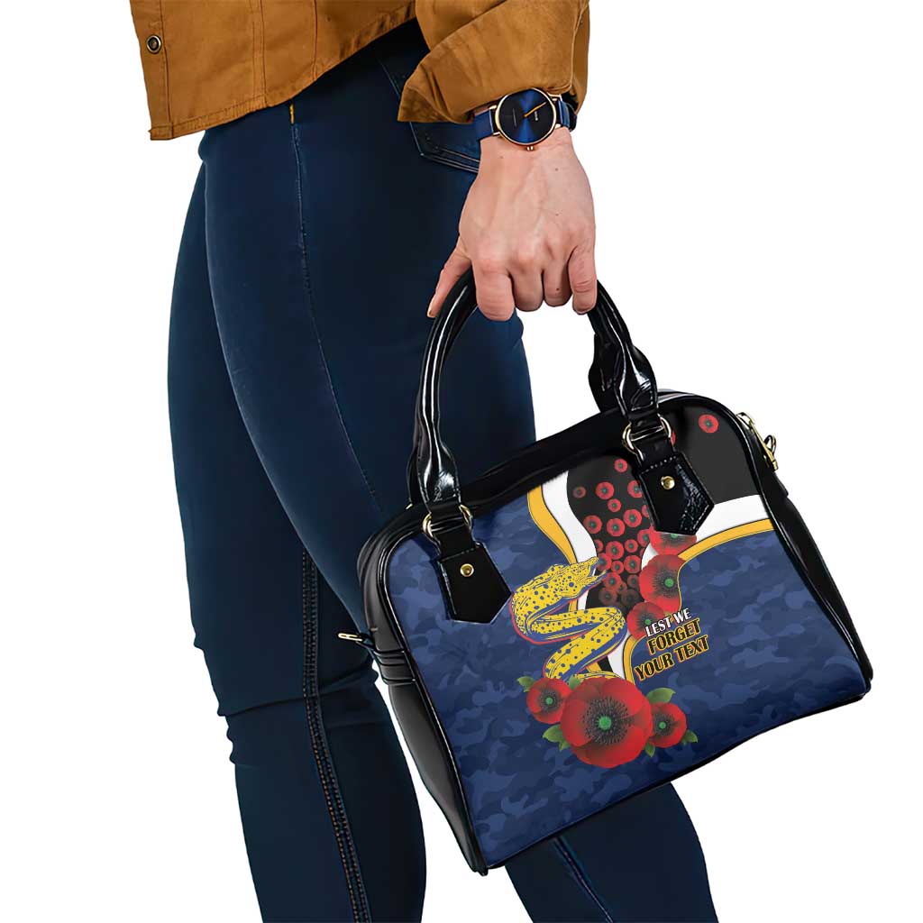 Parramatta Eels ANZAC Personalised Shoulder Handbag Lest We Forget Poppy Camo