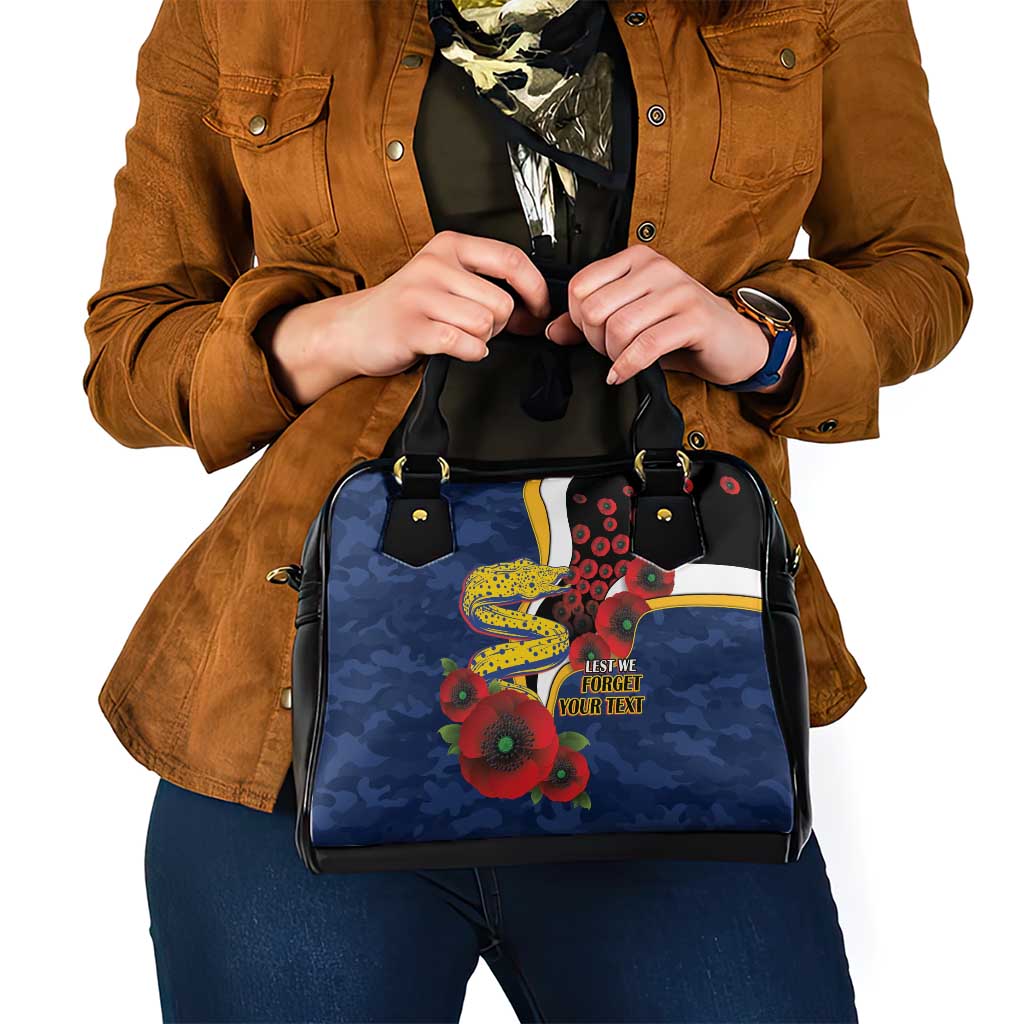 Parramatta Eels ANZAC Personalised Shoulder Handbag Lest We Forget Poppy Camo