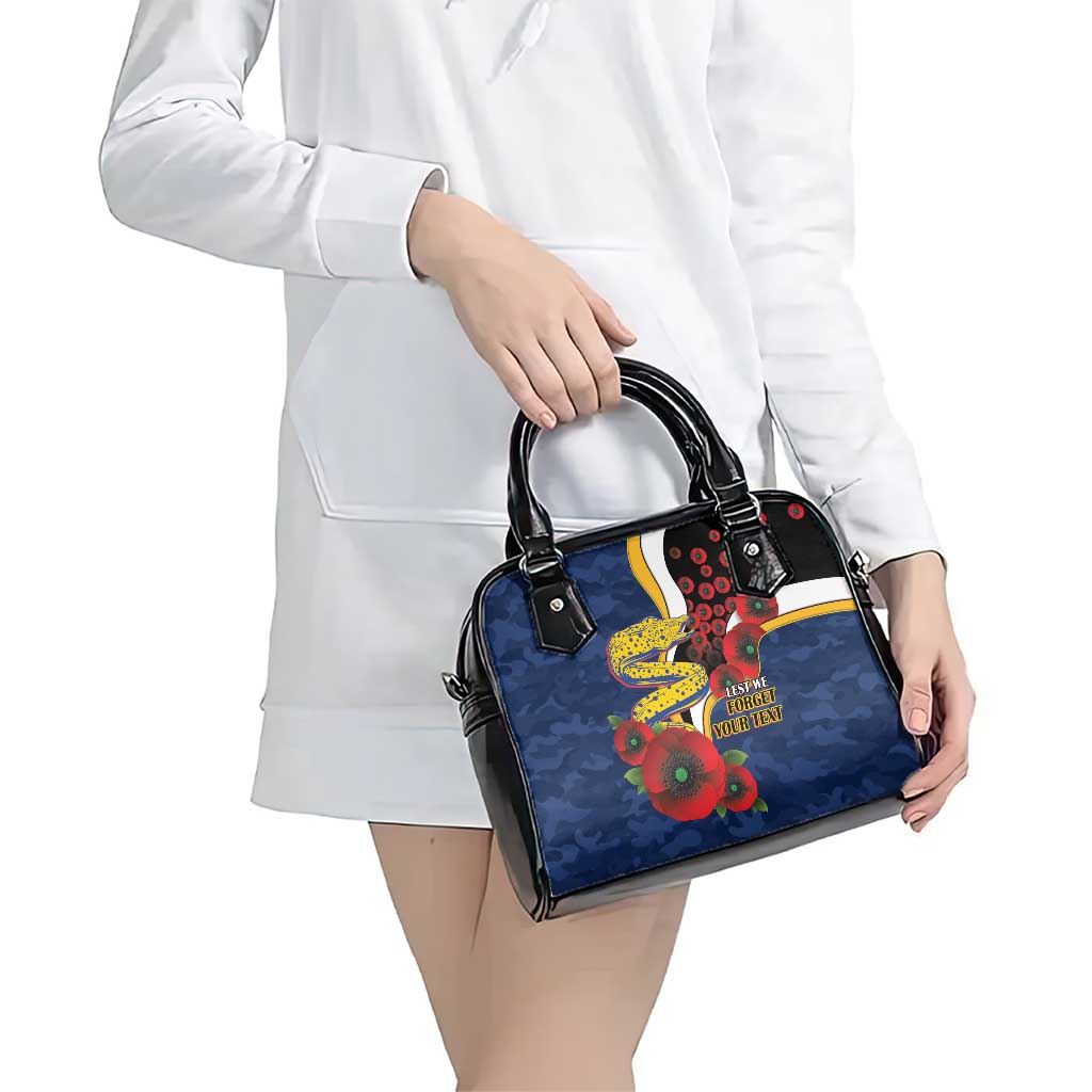 Parramatta Eels ANZAC Personalised Shoulder Handbag Lest We Forget Poppy Camo
