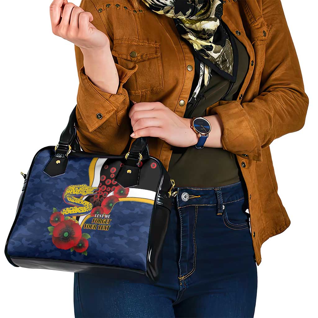 Parramatta Eels ANZAC Personalised Shoulder Handbag Lest We Forget Poppy Camo