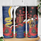 Parramatta Eels ANZAC Personalised Skinny Tumbler Lest We Forget Poppy Camo