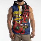 Parramatta Eels ANZAC Personalised Sleeveless Hoodie Lest We Forget Poppy Camo