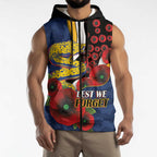 Parramatta Eels ANZAC Personalised Sleeveless Zip Hoodie Lest We Forget Poppy Camo
