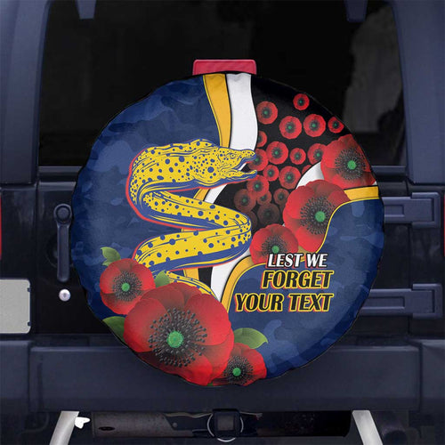 Parramatta Eels ANZAC Personalised Spare Tire Cover Lest We Forget Poppy Camo