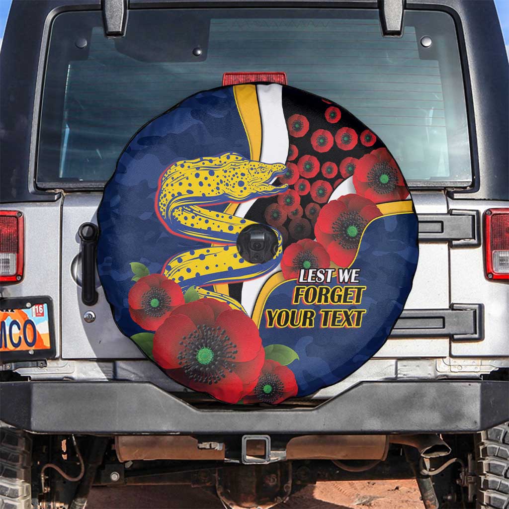 Parramatta Eels ANZAC Personalised Spare Tire Cover Lest We Forget Poppy Camo