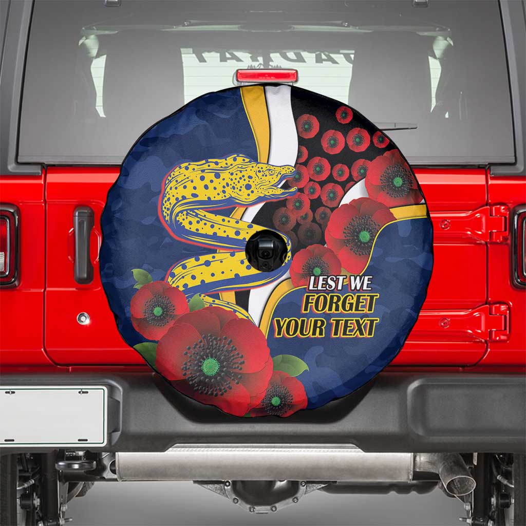 Parramatta Eels ANZAC Personalised Spare Tire Cover Lest We Forget Poppy Camo