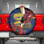 Parramatta Eels ANZAC Personalised Spare Tire Cover Lest We Forget Poppy Camo
