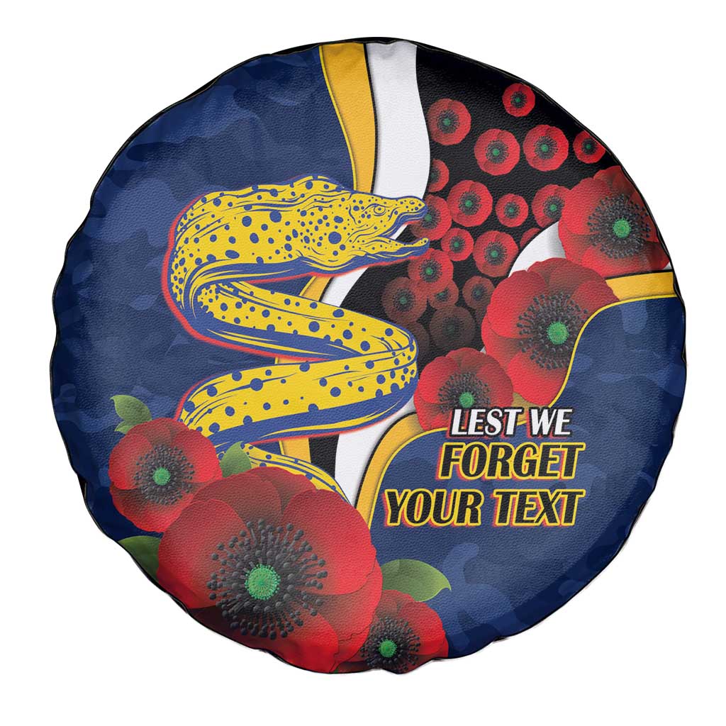 Parramatta Eels ANZAC Personalised Spare Tire Cover Lest We Forget Poppy Camo