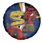 Parramatta Eels ANZAC Personalised Spare Tire Cover Lest We Forget Poppy Camo
