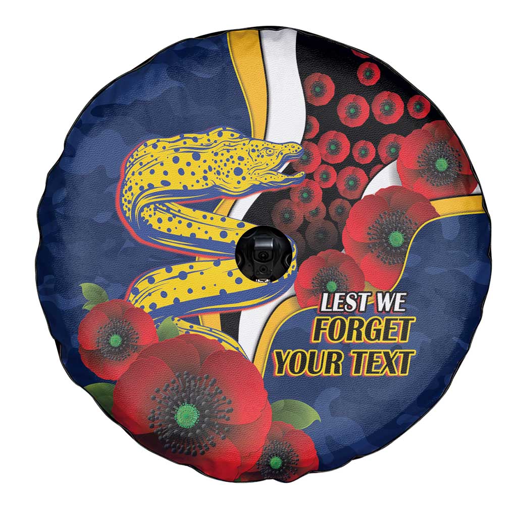 Parramatta Eels ANZAC Personalised Spare Tire Cover Lest We Forget Poppy Camo