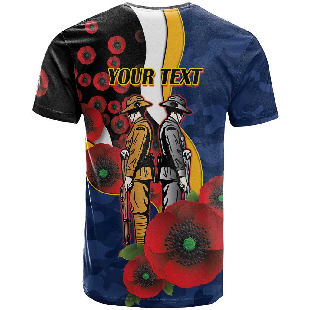Parramatta Eels ANZAC Personalised T Shirt Lest We Forget Poppy Camo