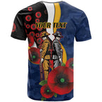 Parramatta Eels ANZAC Personalised T Shirt Lest We Forget Poppy Camo