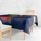 Parramatta Eels ANZAC Personalised Tablecloth Lest We Forget Poppy Camo
