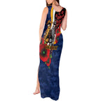 Parramatta Eels ANZAC Personalised Tank Maxi Dress Lest We Forget Poppy Camo