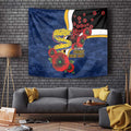 Parramatta Eels ANZAC Personalised Tapestry Lest We Forget Poppy Camo