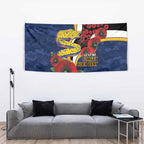 Parramatta Eels ANZAC Personalised Tapestry Lest We Forget Poppy Camo