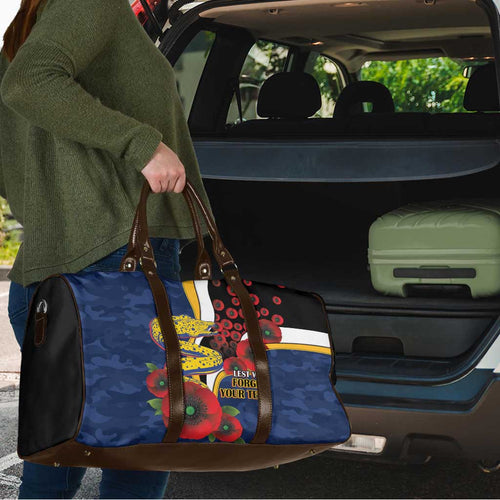Parramatta Eels ANZAC Personalised Travel Bag Lest We Forget Poppy Camo