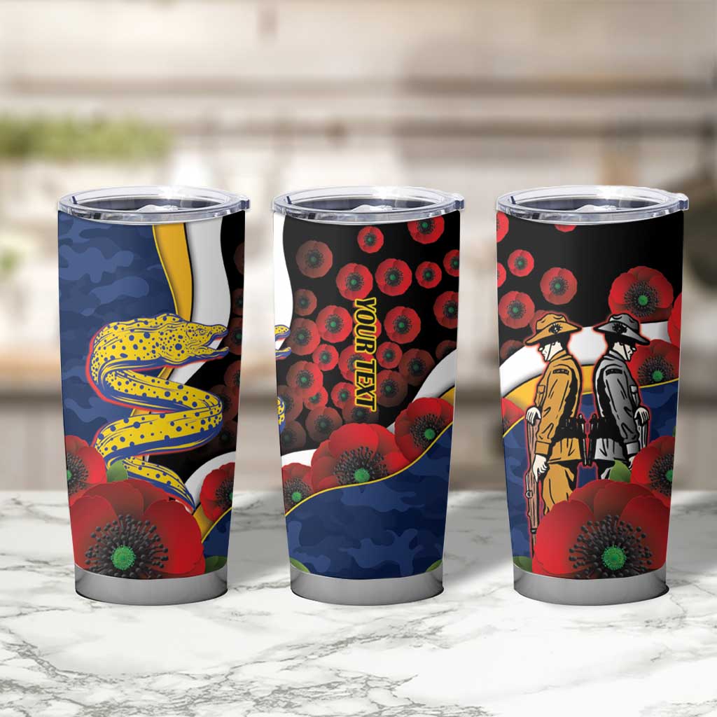 Parramatta Eels ANZAC Personalised Tumbler Cup Lest We Forget Poppy Camo