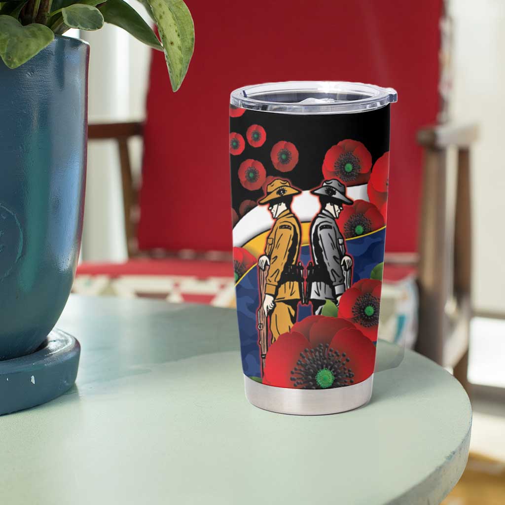 Parramatta Eels ANZAC Personalised Tumbler Cup Lest We Forget Poppy Camo