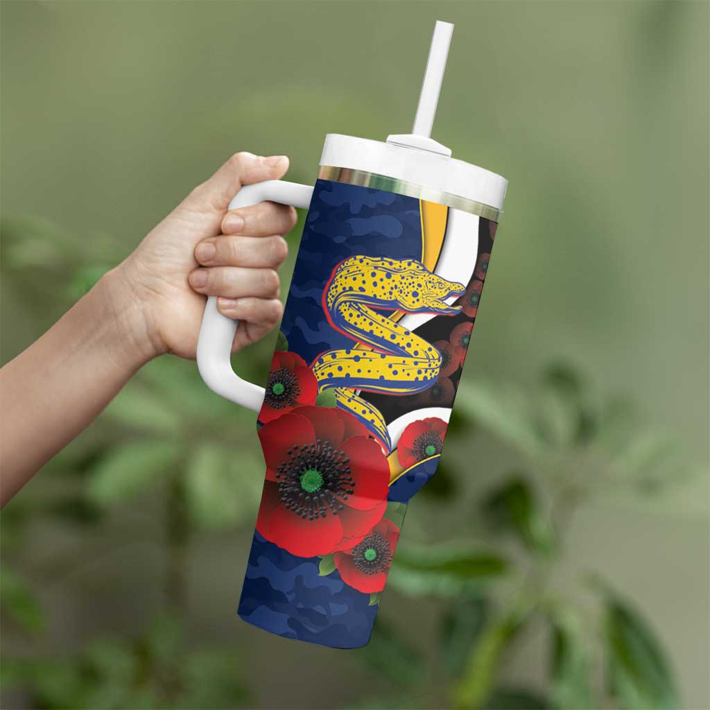 Parramatta Eels ANZAC Personalised Tumbler With Handle Lest We Forget Poppy Camo