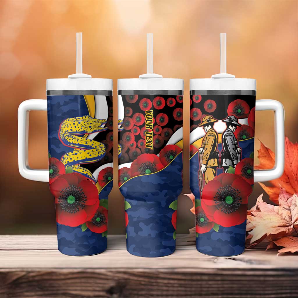 Parramatta Eels ANZAC Personalised Tumbler With Handle Lest We Forget Poppy Camo