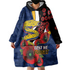 Parramatta Eels ANZAC Personalised Wearable Blanket Hoodie Lest We Forget Poppy Camo