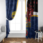 Parramatta Eels ANZAC Personalised Window Curtain Lest We Forget Poppy Camo