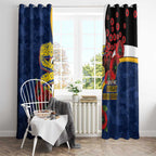 Parramatta Eels ANZAC Personalised Window Curtain Lest We Forget Poppy Camo