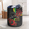 Penrith Panthers ANZAC Personalised Laundry Basket Lest We Forget Poppy Camo